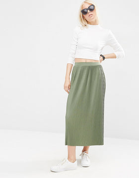 Pleated Midi Skirt in Jersey